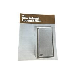 Vintage Advent New Loudspeaker Brochure Speaker‎ Audio Hi Fi Advertisement